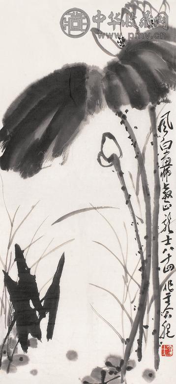 肖龙士 荷花 镜心 水墨纸本