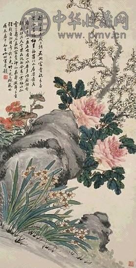 张雨封 献寿 立轴