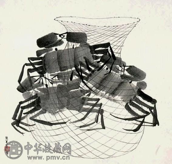 陈其宽 蟹 立轴 水墨纸本