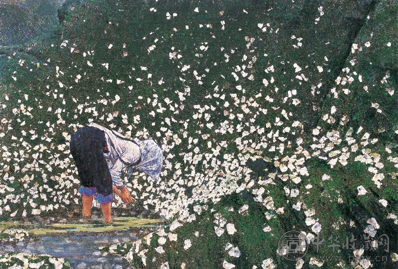 王征骅 1984年作 赶海 布面 油画