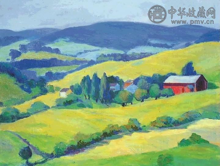 周廷旭 约1945年作 红磨坊，弗梦特绿丘 油画 画布
