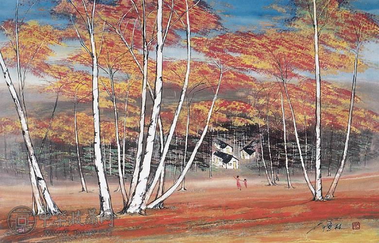 薛宣林 风景 镜心 设色纸本