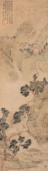 史忠(款) 山水 立轴 纸本