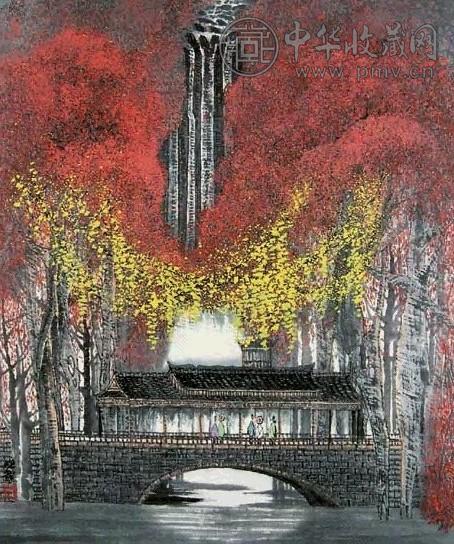 王晓龙 山水 镜心 设色纸本