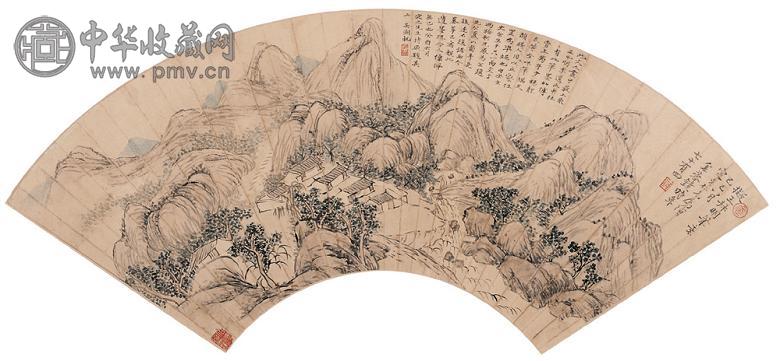 金蓉镜 己巳(1929年)作 山水 扇面 纸本