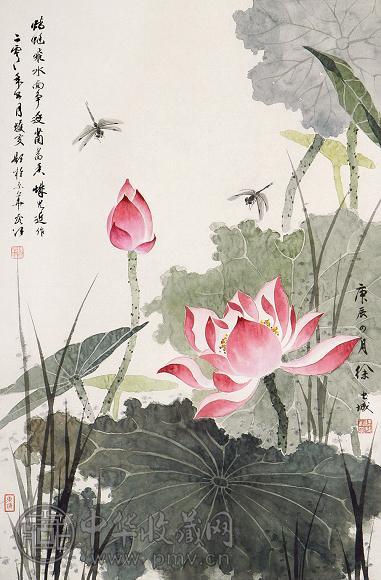 徐书城 荷花 立轴 纸本