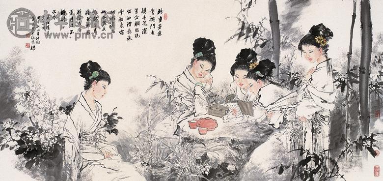 王茂飞 红楼梦人物 镜心 设色纸本