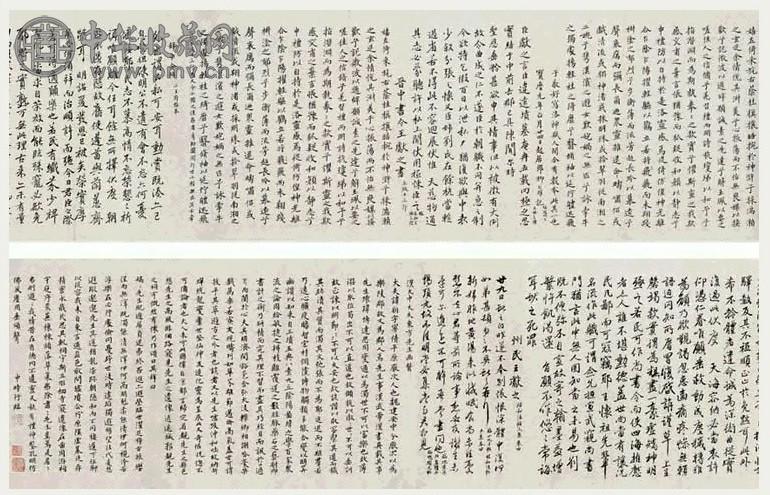 申时行 临二王法书八种 手卷 纸本