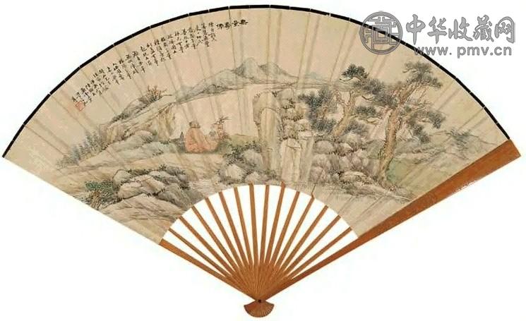 陆铁夫 1928年作、1929年作 无量寿佛、云龙图、 扇面 设色纸本