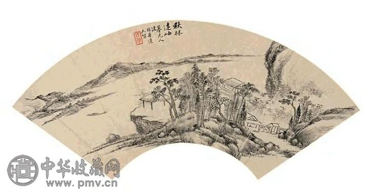 瑶华道人 山水 镜心 水墨纸本