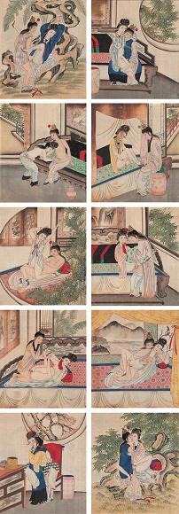 红楼梦册 册页(10开) 设色纸本