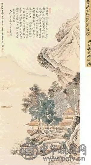张大千 沧浪渔笛 轴