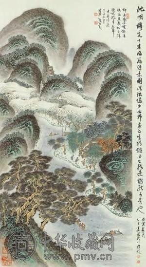 当代 沈明权 朱熹诗意图 轴