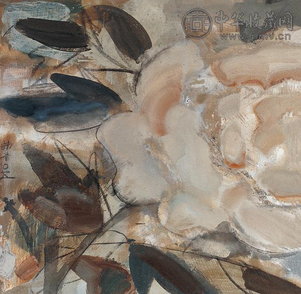 王劼音 2005年作 花卉 油彩 画布