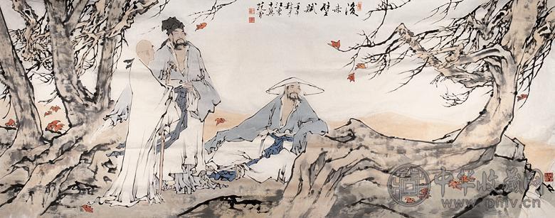 范曾 2002年作 后赤壁赋 横幅 纸本设色