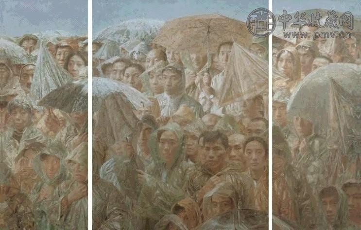 徐唯辛 1997-1999年 酸雨(3联) 布面油画