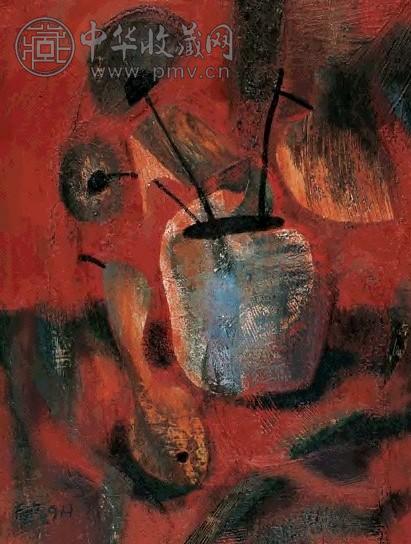 王劼音 1994年作 盆栽 板上油画