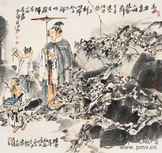 于新生 2005年作 踏雪寻梅图 镜心 设色纸本