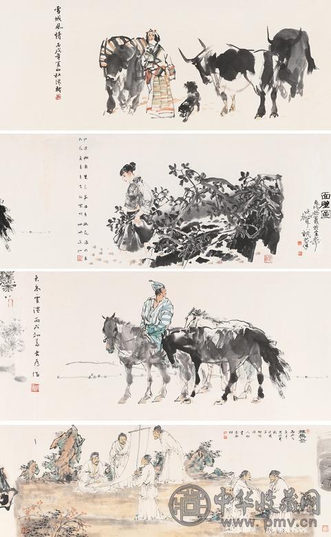 刘大为 杜滋龄等 当代中国画长卷 长卷 设色纸本
