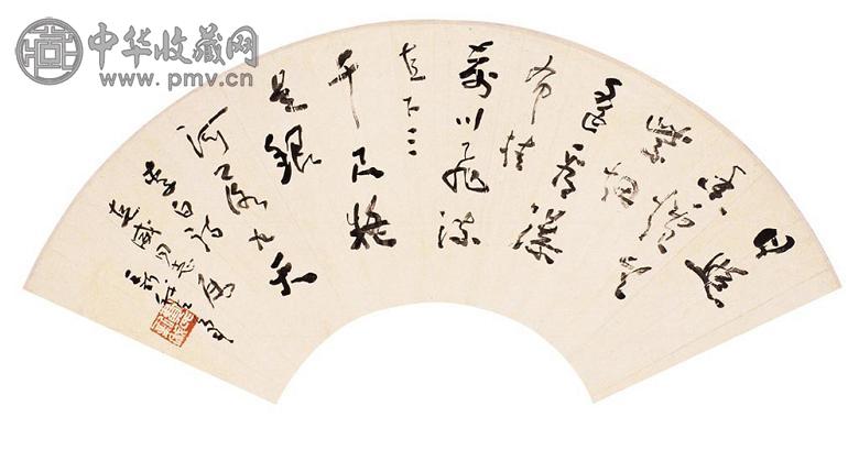 费新我 胡小石 书法(2件) 扇面