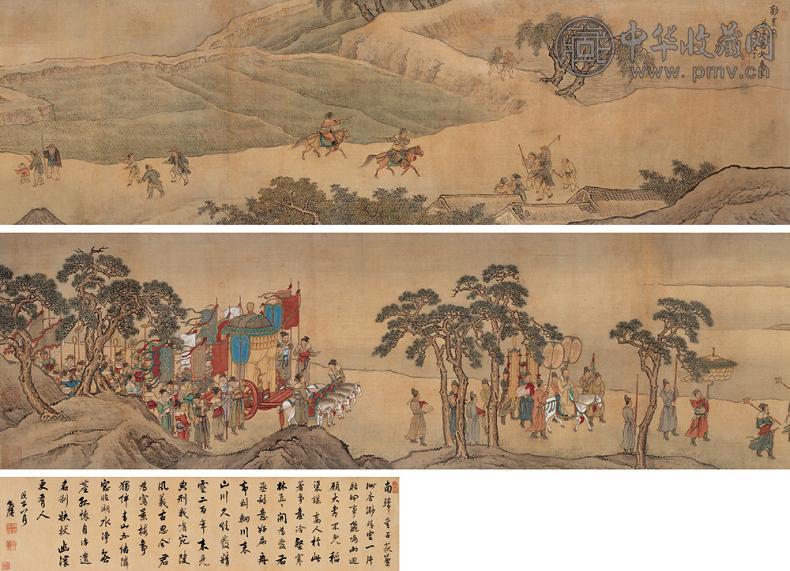 王云 1729年作 劝农图 卷 设色绢本