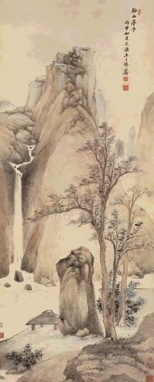 清 王三锡 溪山亭子 轴