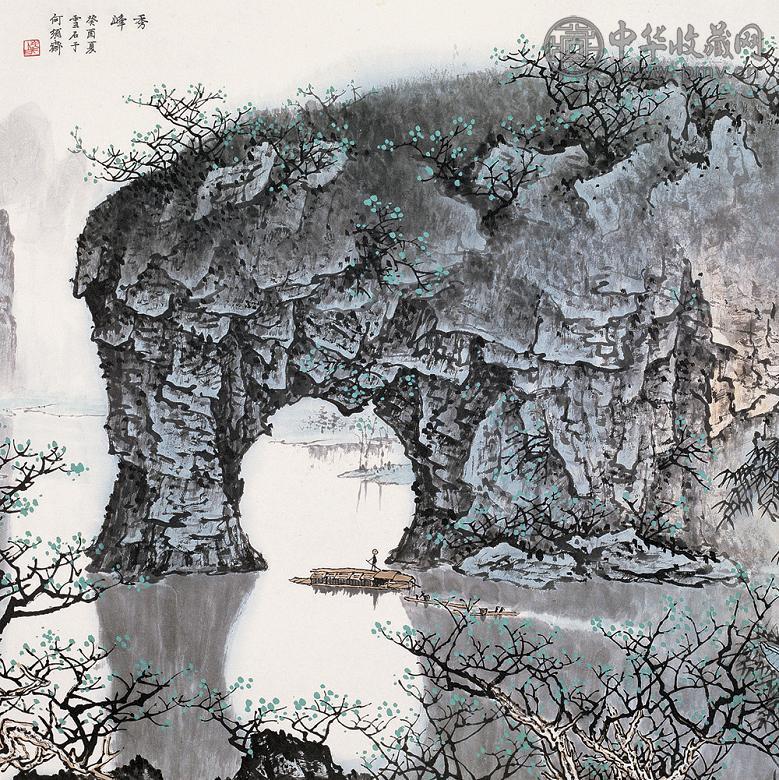 白雪石 秀峰 镜心 设色纸本