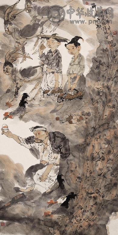 李洋 2006年作 醉秋山乡 镜心 设色纸本