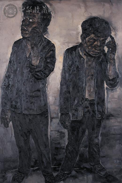 苏新平 2001年作 城市景观 油彩 布面