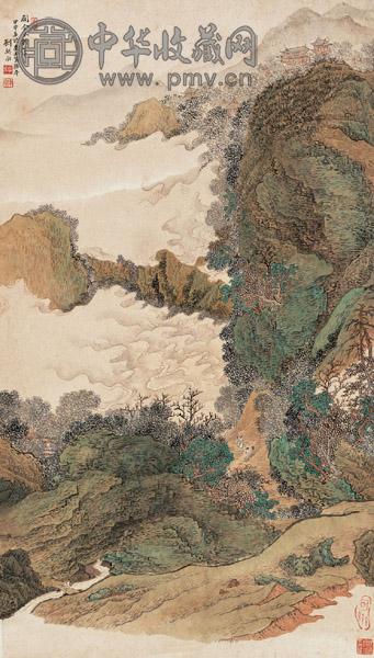 刘锡永 甲申(1944年)作 太行山色 立轴 设色纸本