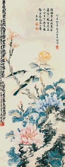 管平湖 花鸟 镜心 纸本