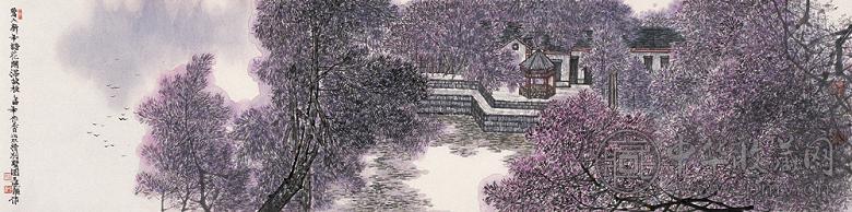 王晓龙 2005年作 花开满故枝 镜心 设色纸本