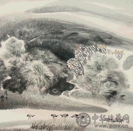 董帜强 寒冬 镜心 设色纸本