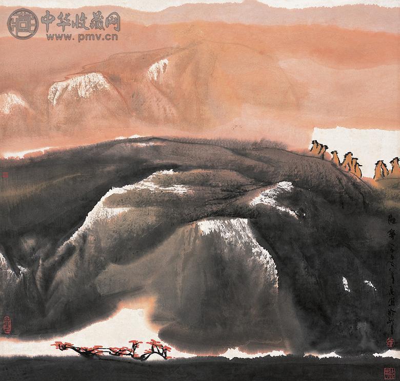 董继宁 1997年作 山水 立轴 设色纸本