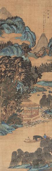 杨昌绪 道光二年(1823年) 山水 立轴 绢本