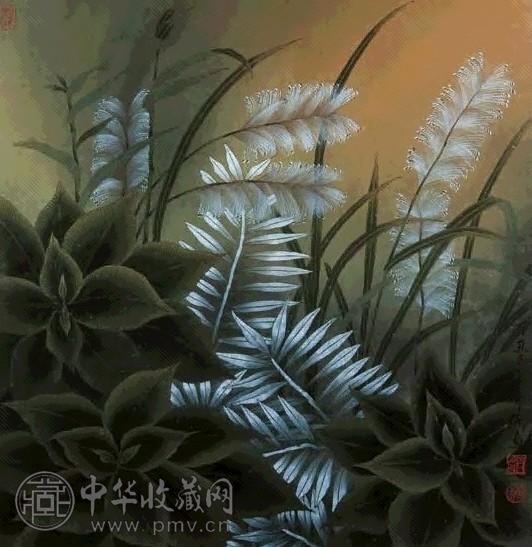 胡宁娜 1997年作 清芦摇曳 镜心 设色纸本