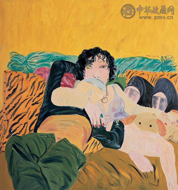 申玲 春天里 布面油画