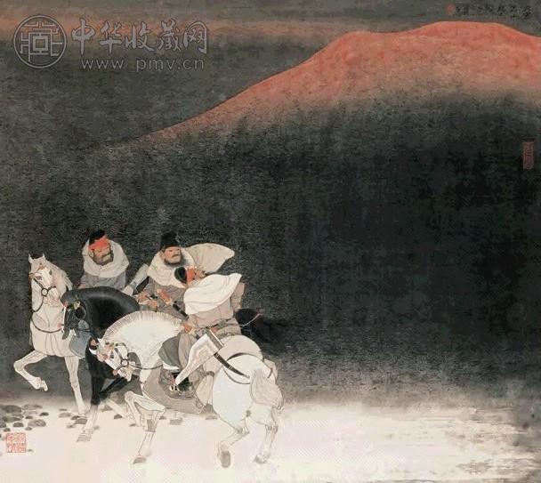 谢振瓯 唐朝人物 镜心 设色绢本