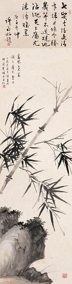 吴子深 林清霓 1957年作 高风亮节图 镜心 设色纸本