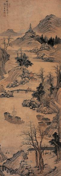 黄璧 山水 立轴 设色纸本