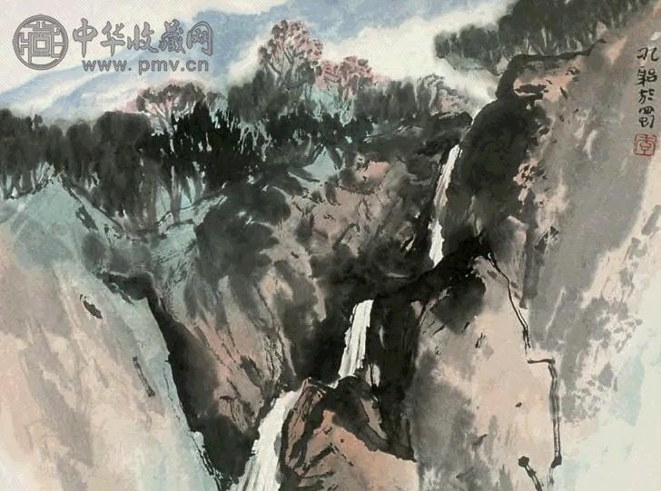 李琼久 山水 立轴 设色