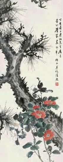 潘君诺 花卉 立轴 纸本