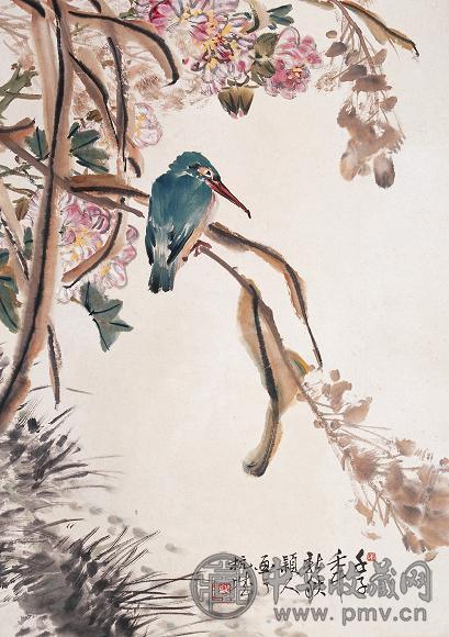 朱颖人 花鸟 立轴 纸本