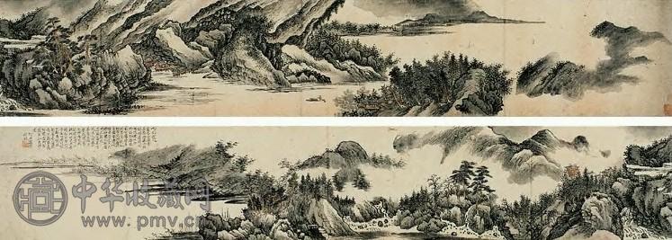 吴雯 富春山居 卷 纸本设色