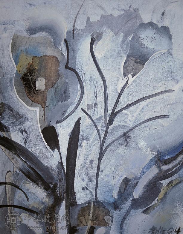 王劼音 2004年作 百合 布面油画