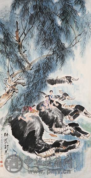 蔡鹤汀 耕罢归来 镜心 设色纸本