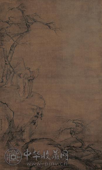 孙君泽 孤山放鹤 立轴 设色绢本