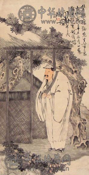 郭福衡 人物 立轴 设色纸本