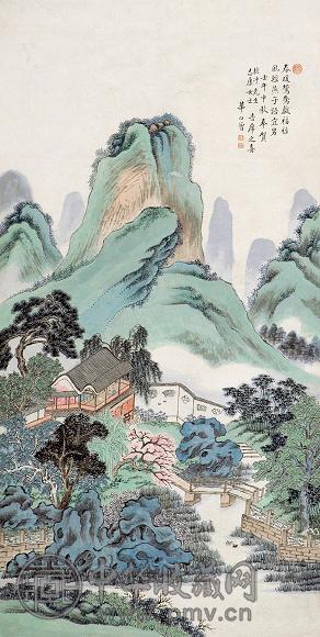 华日曾 山水 立轴 纸本