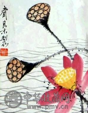 齐良末 莲蓬 镜心 设色纸本